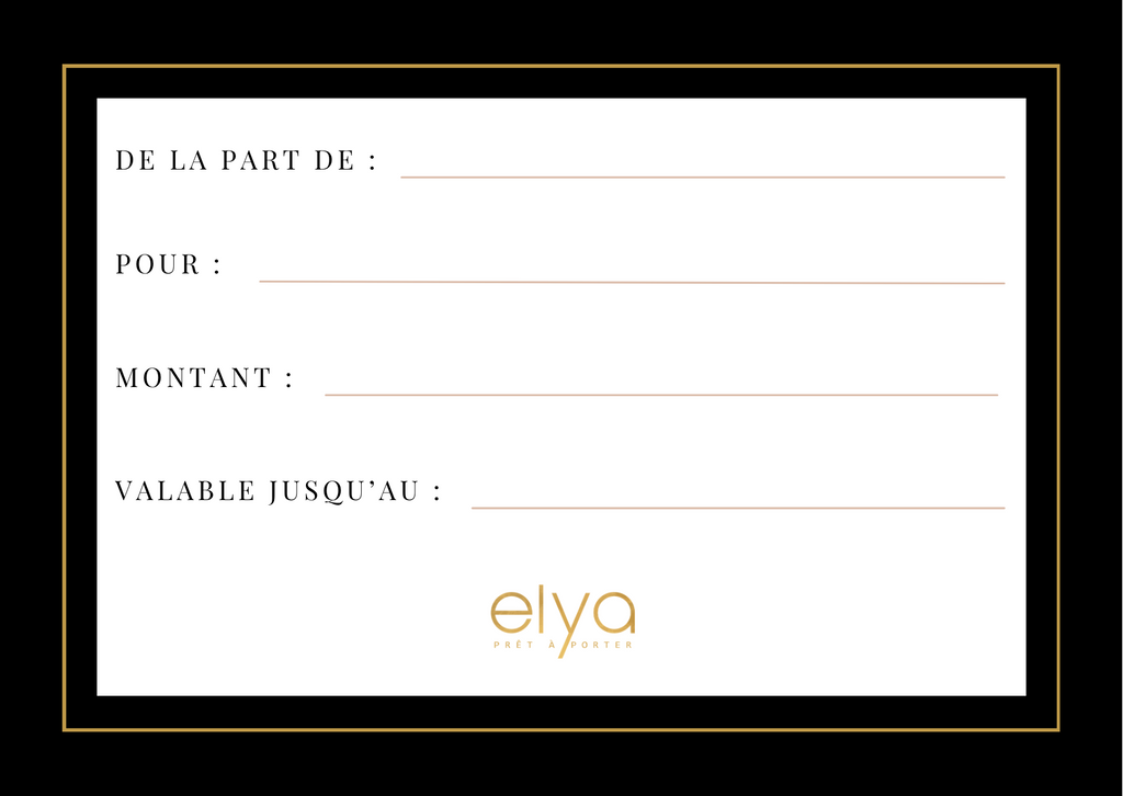 Carte cadeau Elya