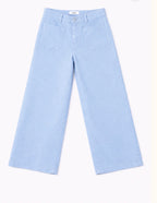 Pantalon Lucia crop large couleur bleu clair Five