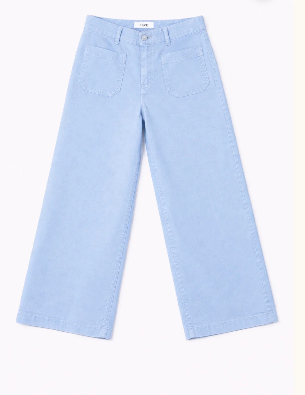 Pantalon Lucia crop large couleur bleu clair Five