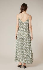 Robe longue fluide kaki