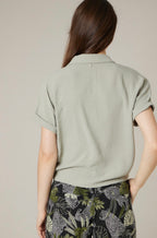Chemise manches courtes tilleul