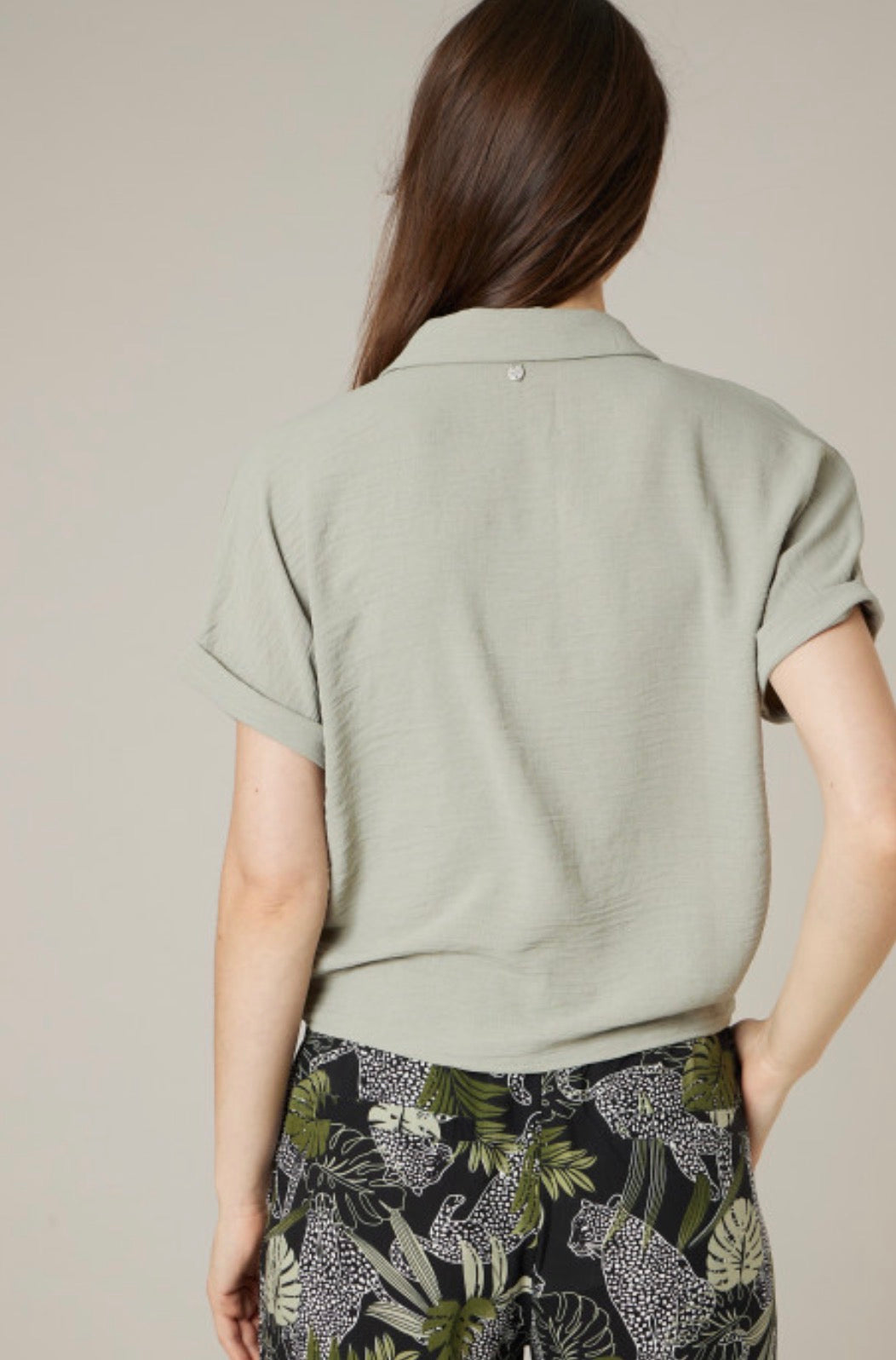 Chemise manches courtes tilleul