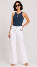 Pantalon Joy large blanc Five