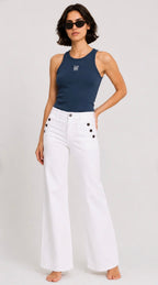 Pantalon Joy large blanc Five