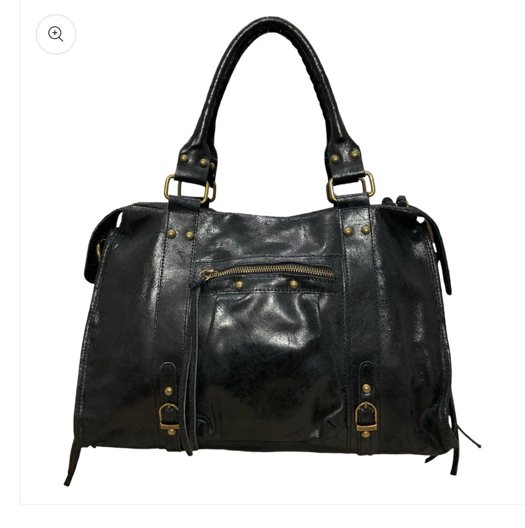Sac cuir mat noir taille L