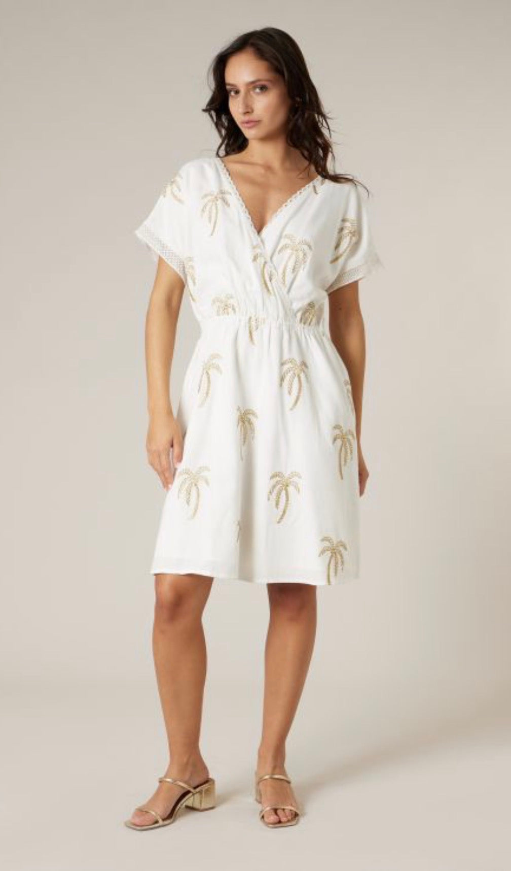 Robe palmier blanche