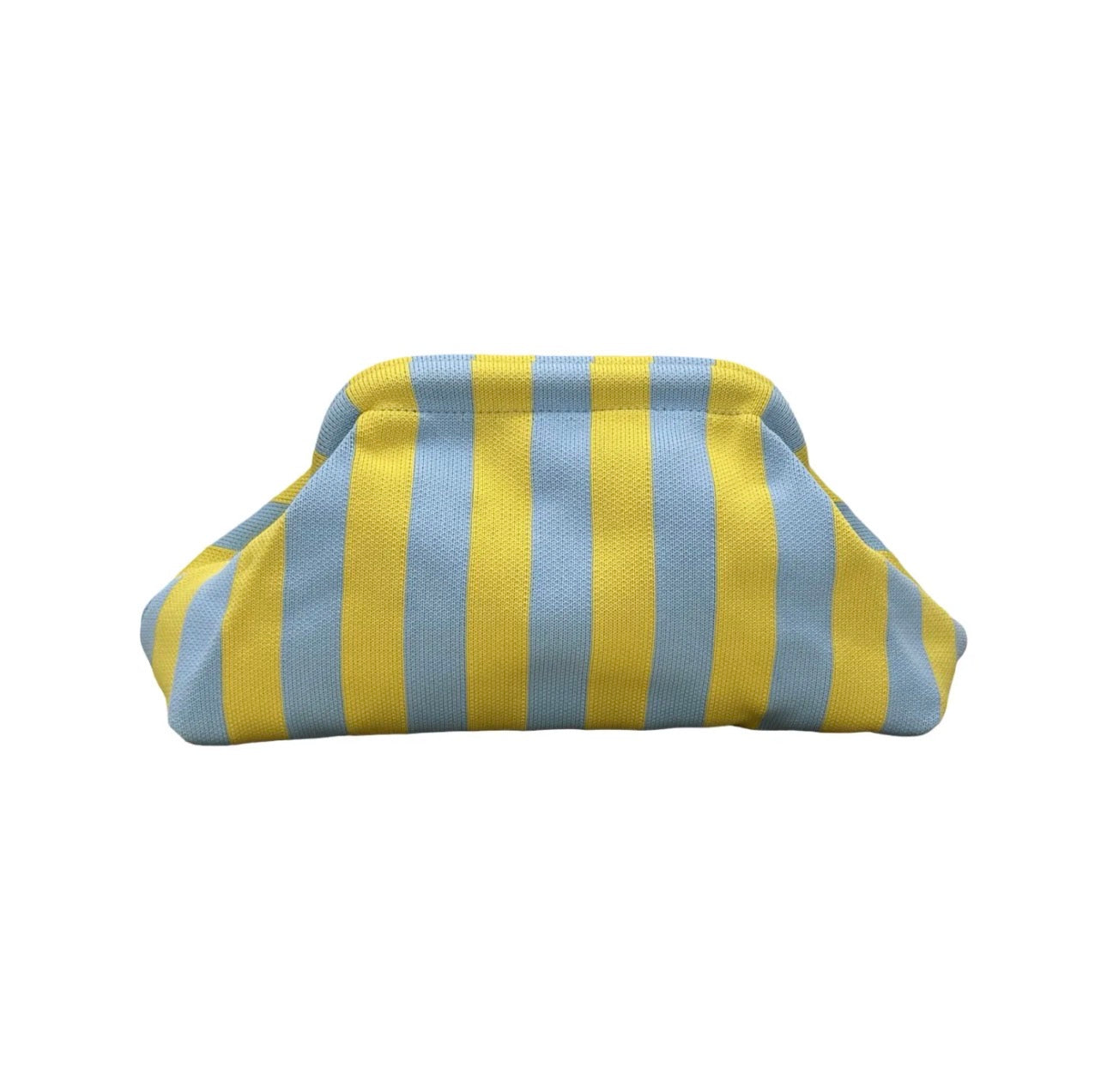 Pochette rayures jaune/bleue