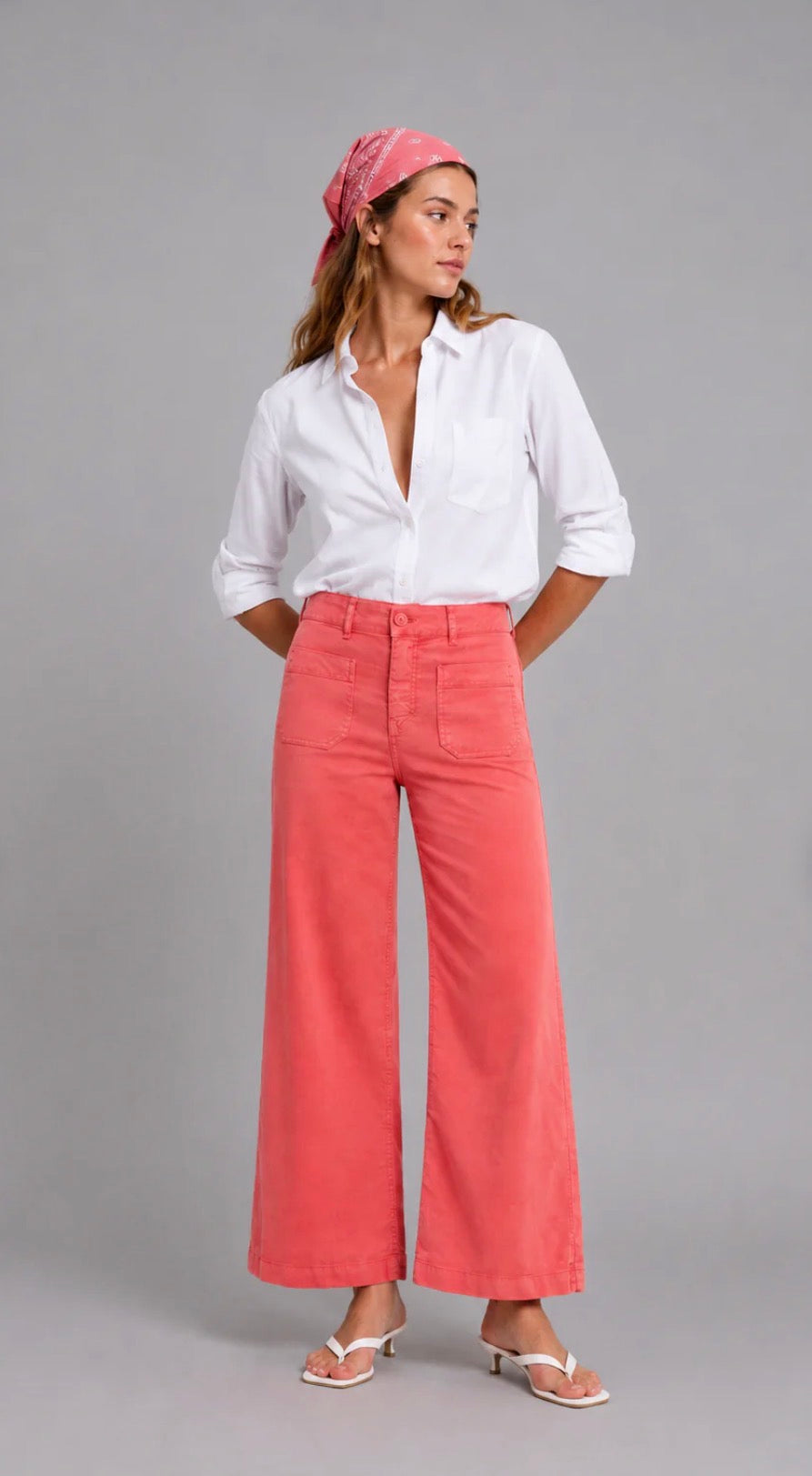 Pantalon Lucia crop large couleur Sunset Five