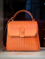 Sac cabas en cuir cognac